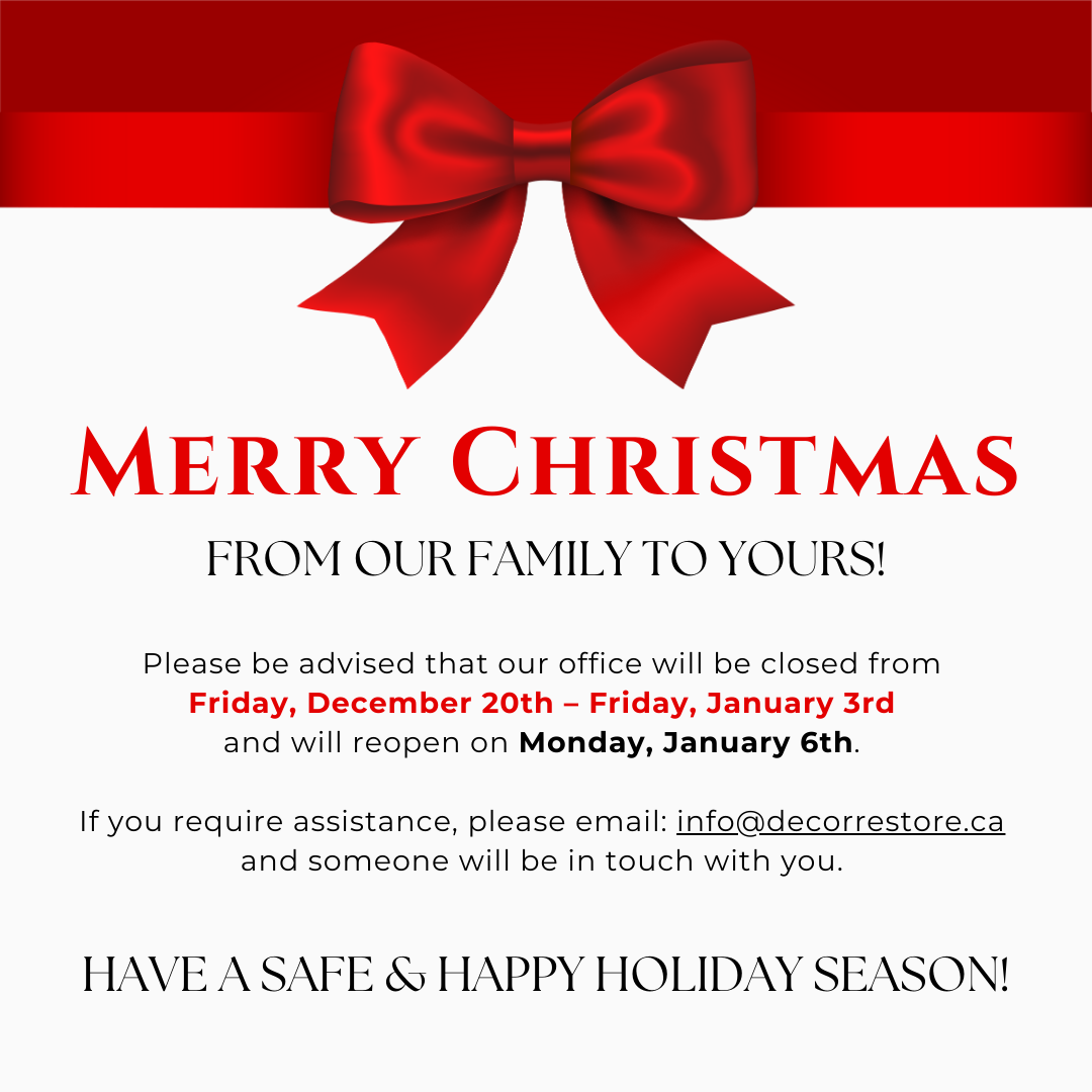 Please be advised that our office will be closed from Friday, December 20th – Friday, January 3rd and will reopen on Monday, January 6th.